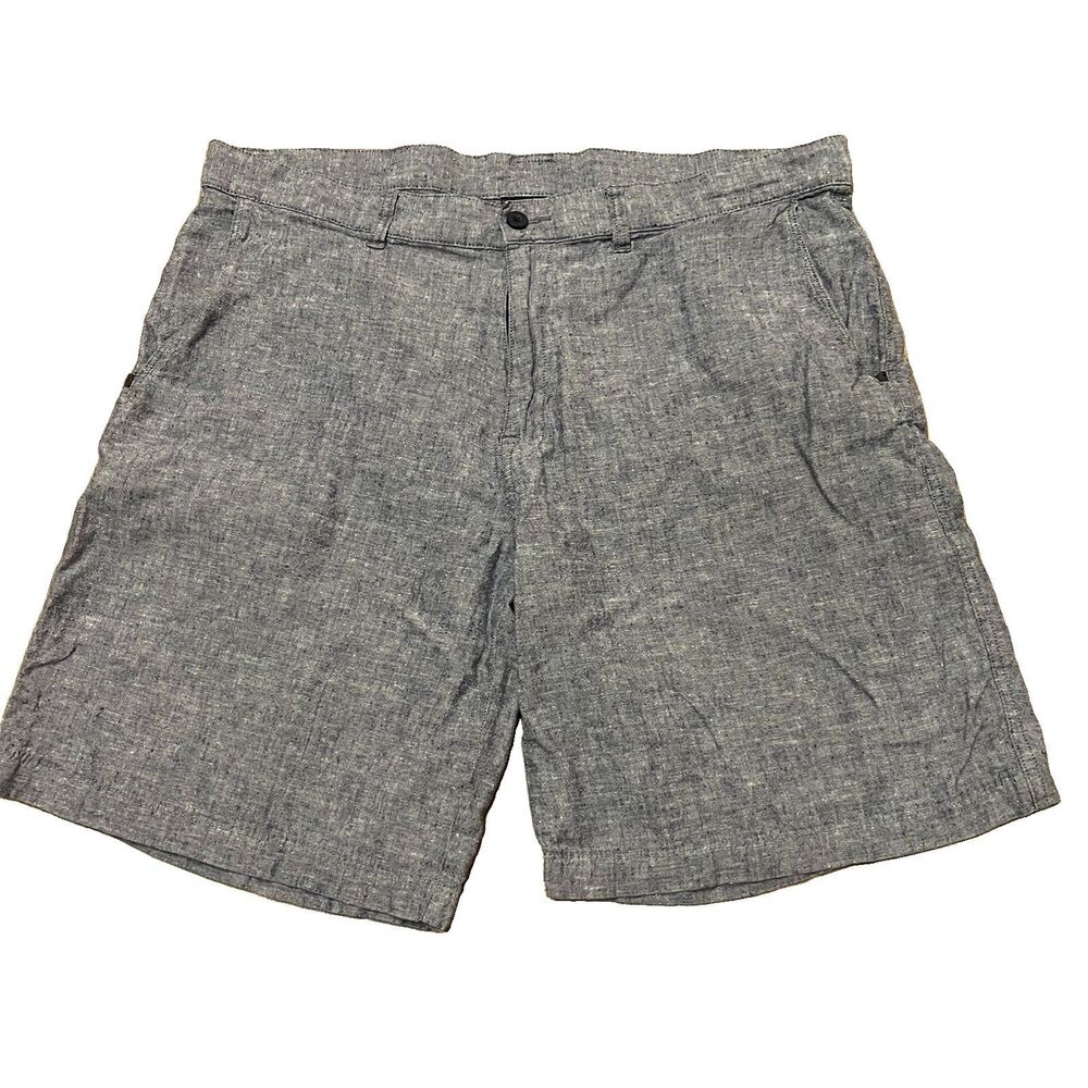 Patagonia Back Step Shorts Mens 32 Gray Hemp Organic Cotton Flat Front Chino 9"
